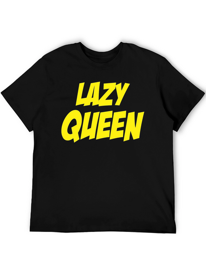 Camiseta Negra Lazy Queen para Hombre