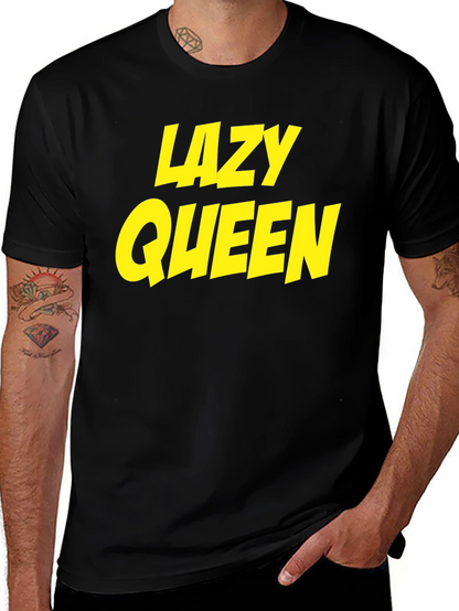 Camiseta Negra Lazy Queen para Hombre
