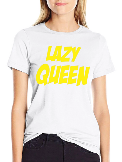 Camiseta Negra Lazy Queen para Hombre