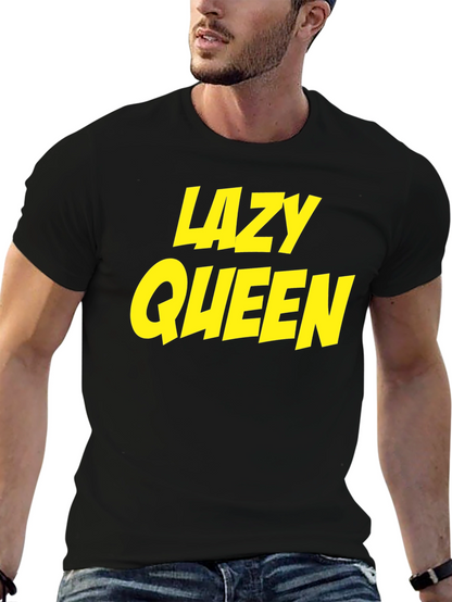 Camiseta Negra Lazy Queen para Hombre