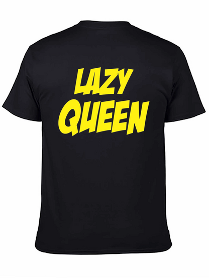 Camiseta Negra Lazy Queen para Hombre