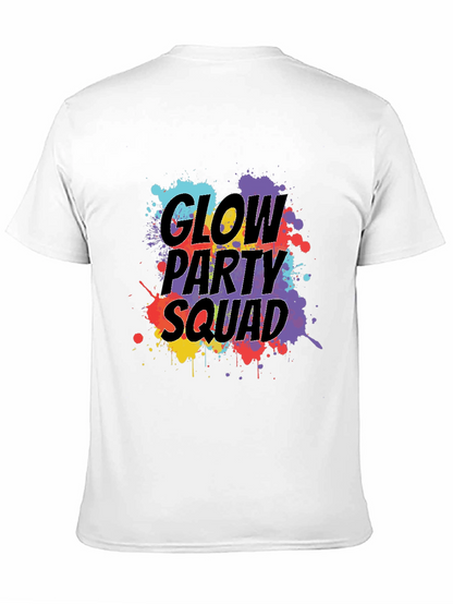Camiseta Negra Glow Party Squad Divertida