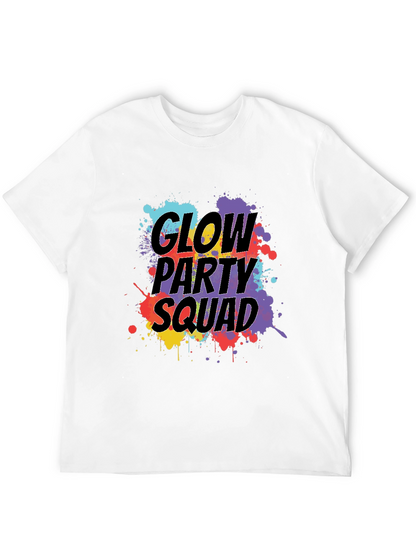 Camiseta Negra Glow Party Squad Divertida