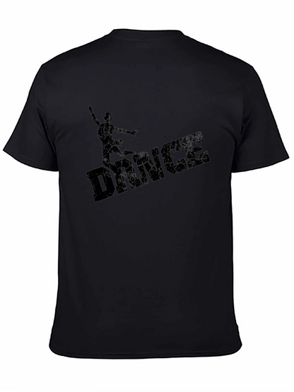 Camiseta Negra Hombre con Diseño Dance