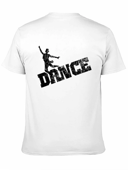 Camiseta Negra Hombre con Diseño Dance