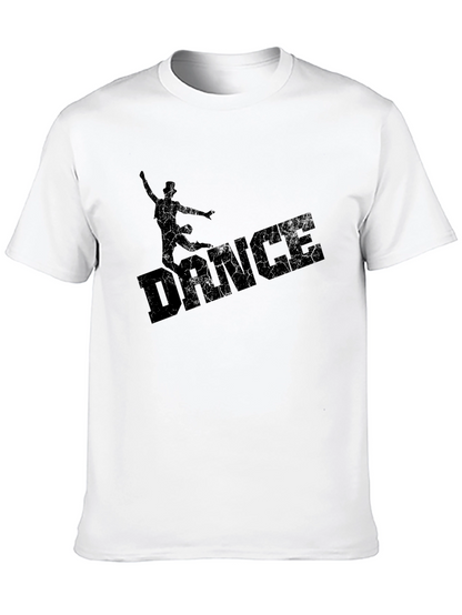Camiseta Negra Hombre con Diseño Dance