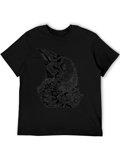 Camiseta Negra Cuervo Esqueleto