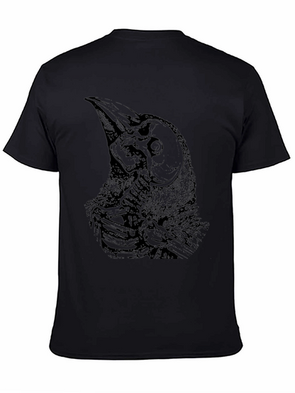 Camiseta Negra Cuervo Esqueleto