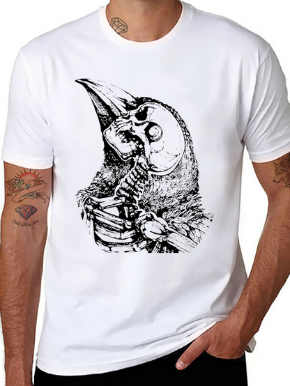Camiseta Negra Cuervo Esqueleto
