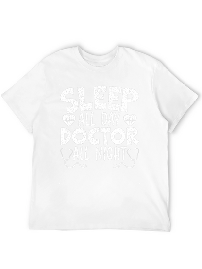 Camiseta Negra Doctor: Dormir Todo el Día