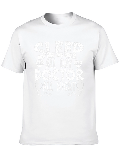 Camiseta Negra Doctor: Dormir Todo el Día