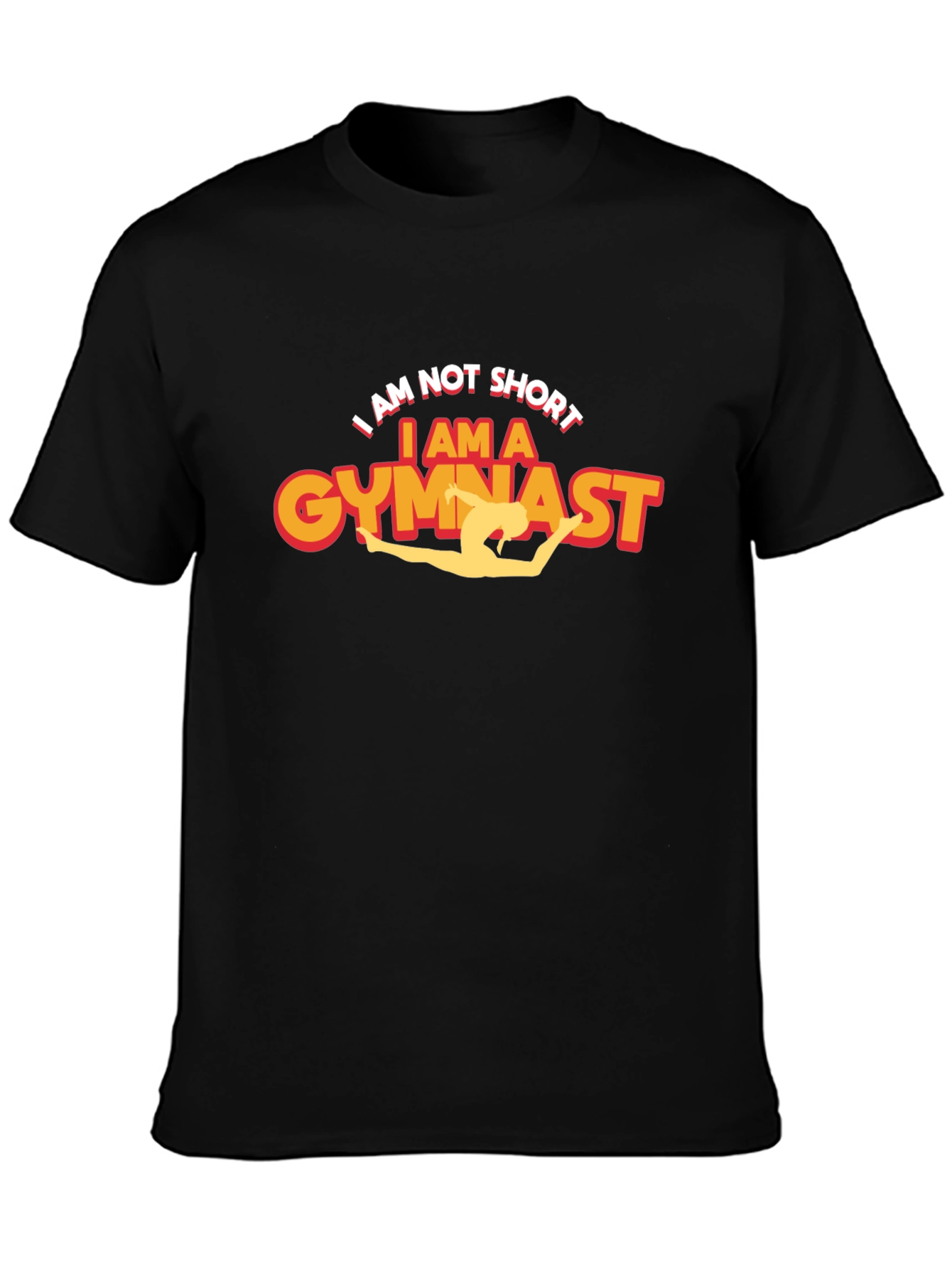 Camiseta Negra Soy Gimnasta Divertida