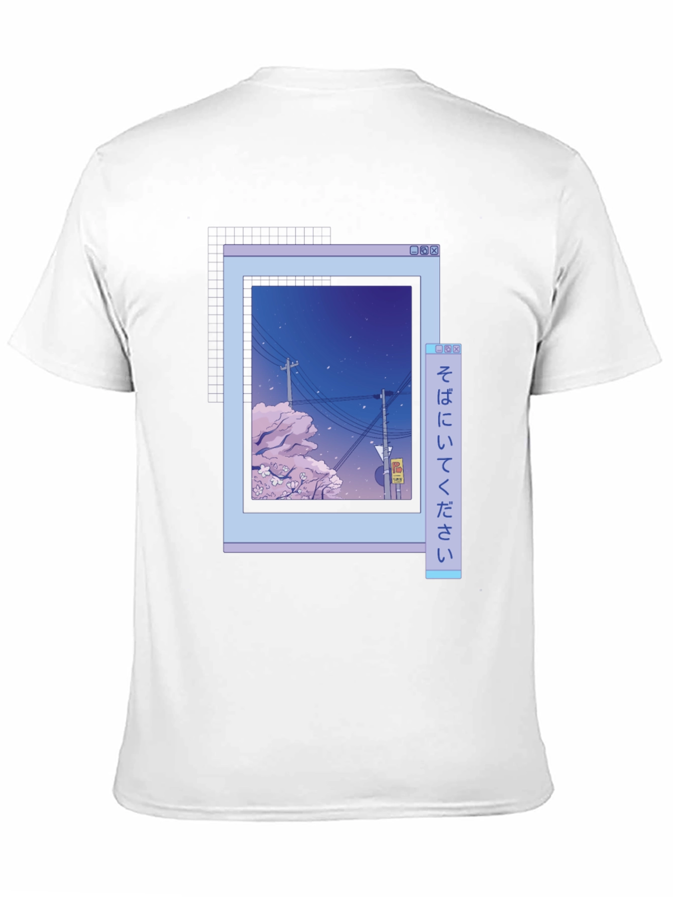 Camiseta Negra con Diseño Ventana Anime