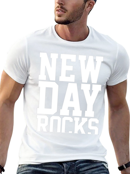 Camiseta Negra New Day Rocks para Hombre
