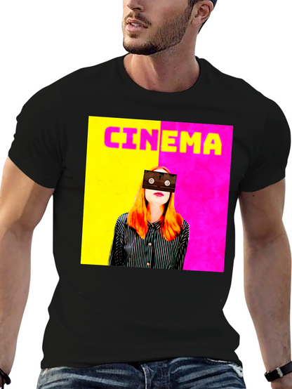 Camiseta Negra Cinema Mujer VHS