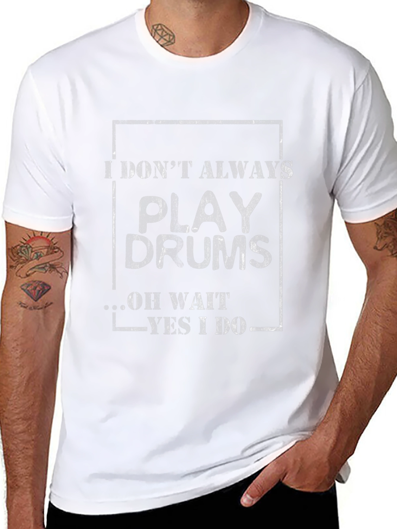 Camiseta Negra I Dont Always Play Drums