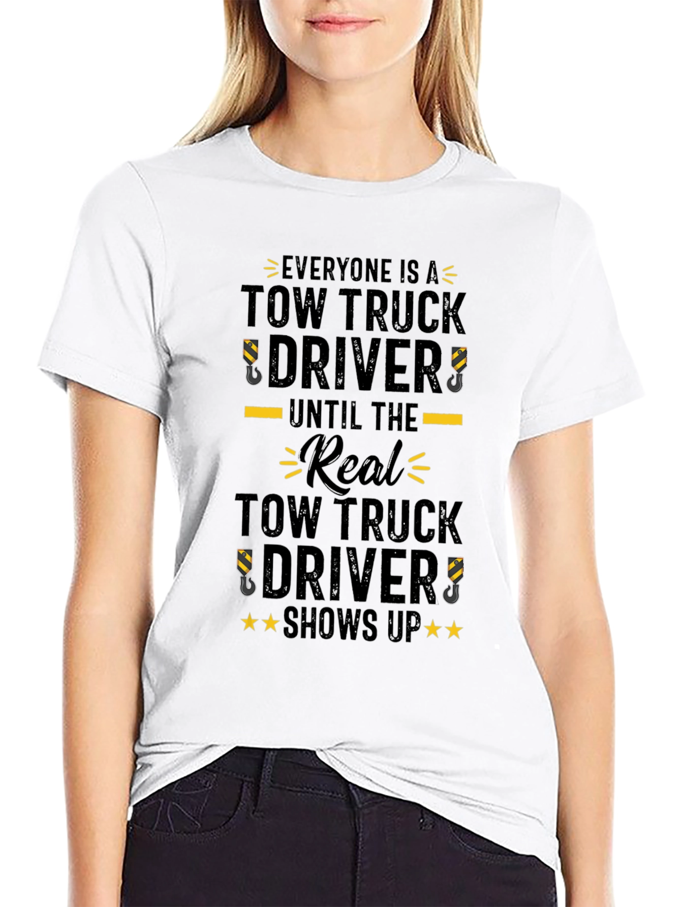 Camiseta Negra Tow Truck Driver