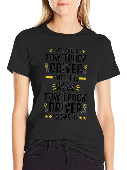 Camiseta Negra Tow Truck Driver