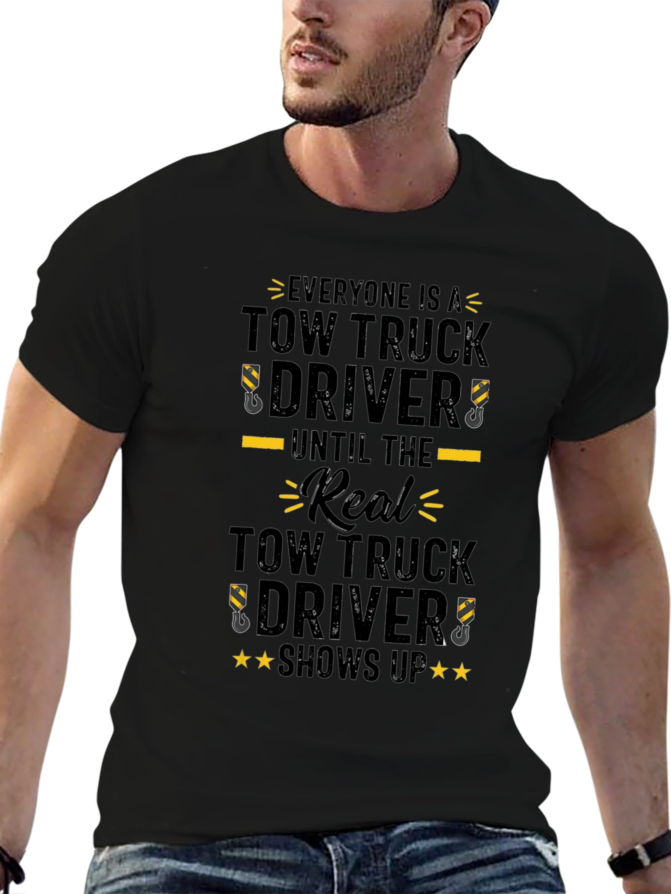 Camiseta Negra Tow Truck Driver