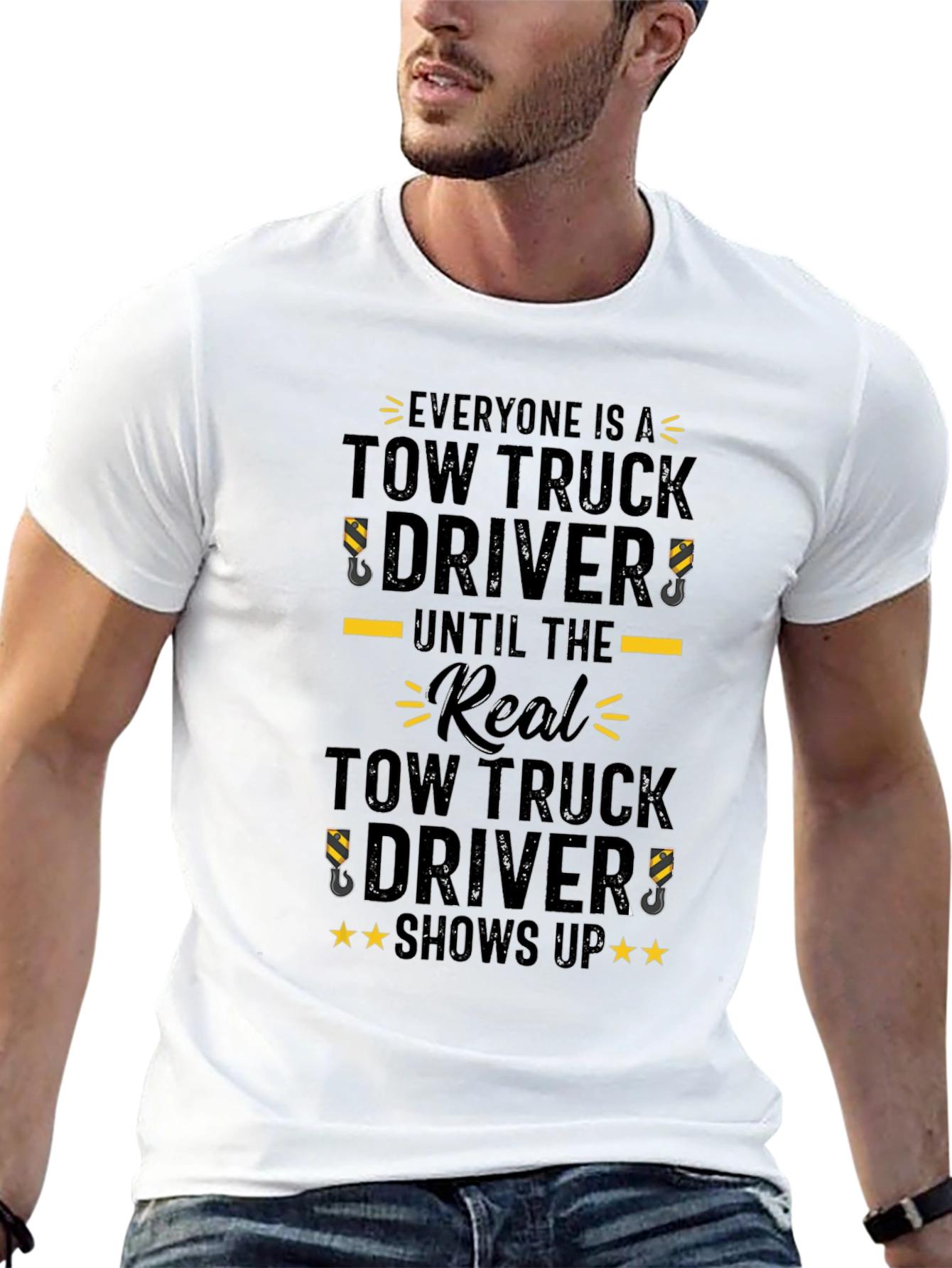 Camiseta Negra Tow Truck Driver
