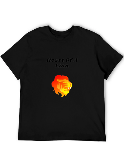 Camiseta Negra: Corazón de León