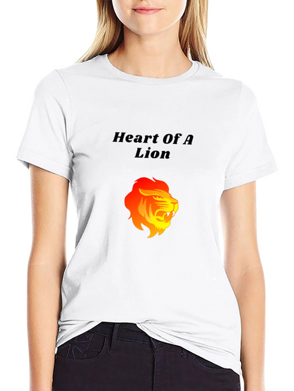 Camiseta Negra: Corazón de León