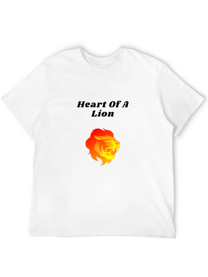 Camiseta Negra: Corazón de León