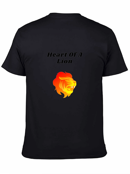 Camiseta Negra: Corazón de León