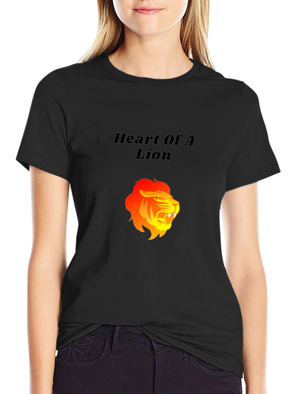 Camiseta Negra: Corazón de León