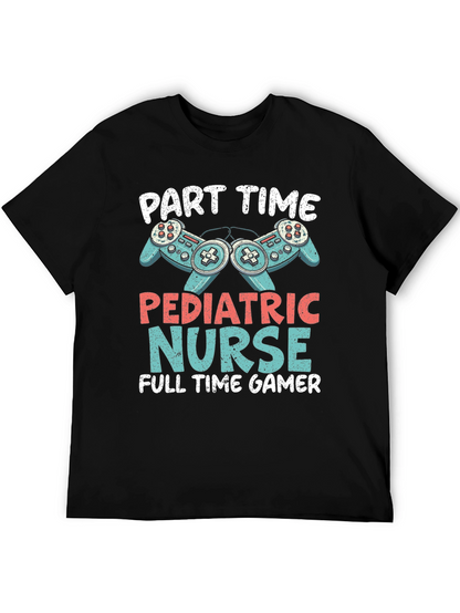Camiseta Hombre: Enfermera Pediátrica y Gamer