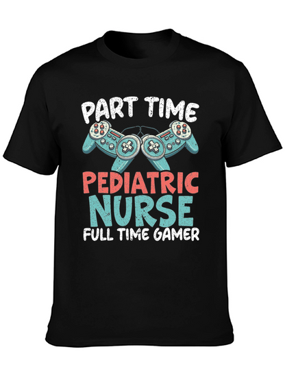 Camiseta Hombre: Enfermera Pediátrica y Gamer
