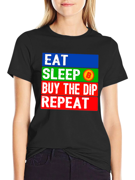 Camiseta Bitcoin: Come Duerme Compra Repite
