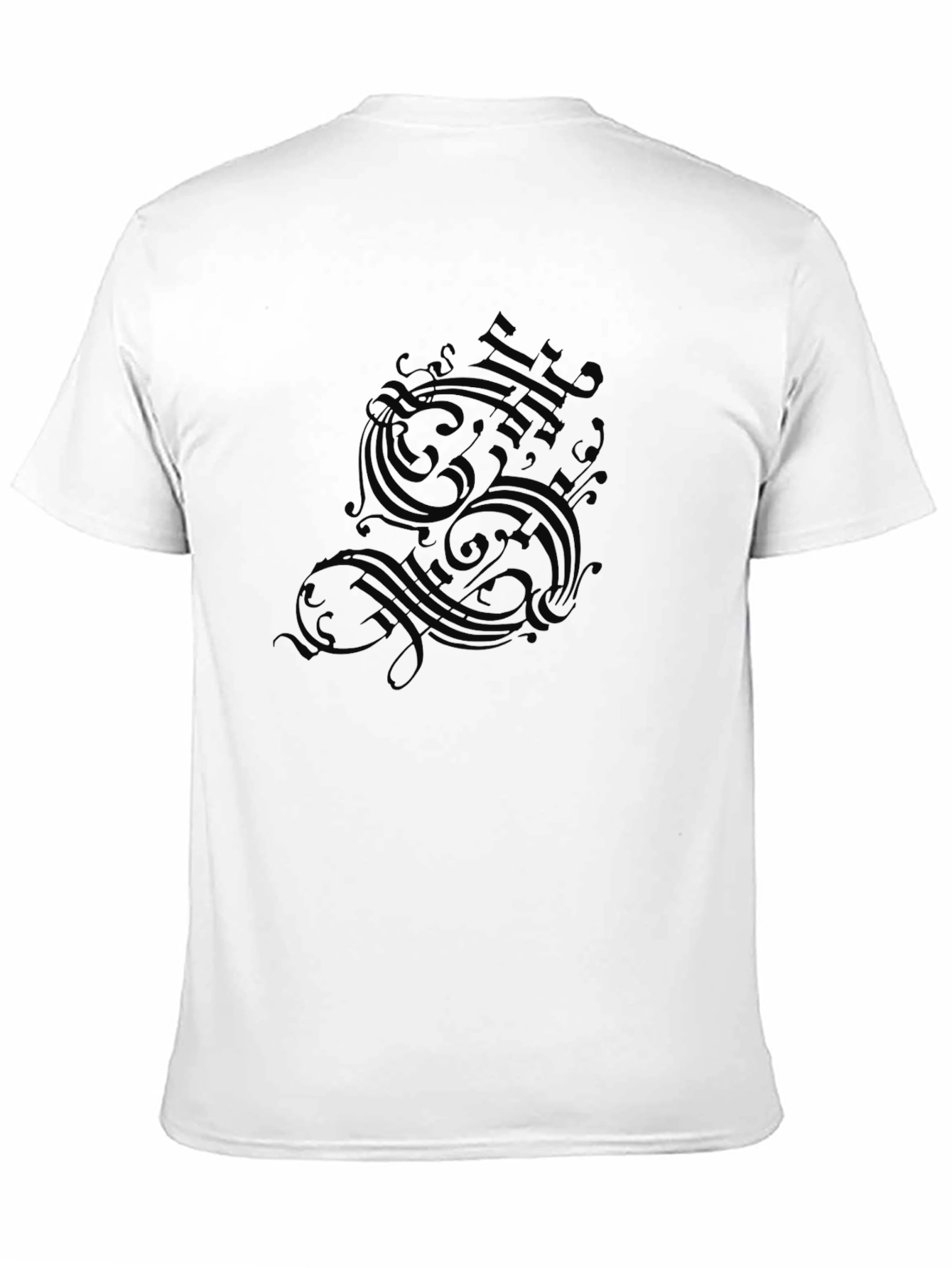 Camiseta Negra Estampado Ornamental Elegante