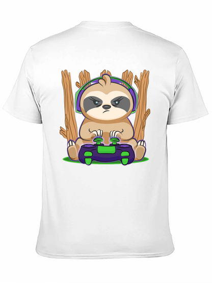 Camiseta Hombre con Diseño de Perezoso Gamer