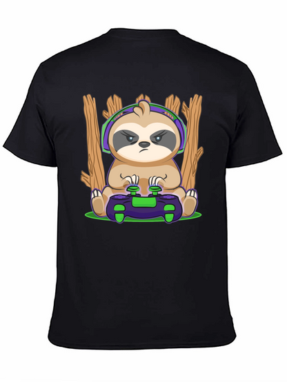 Camiseta Hombre con Diseño de Perezoso Gamer