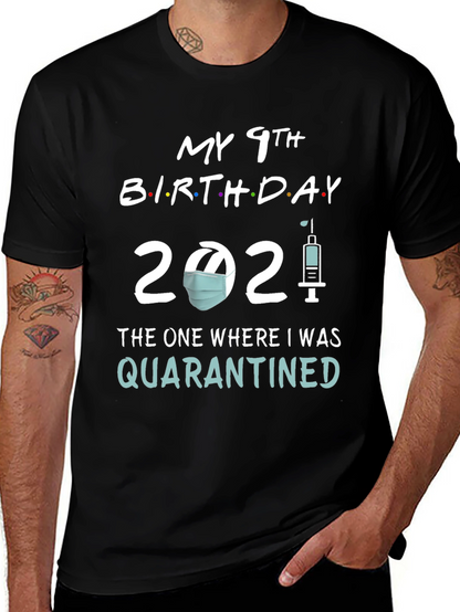 Camiseta Cumpleaños 9 Años en Cuarentena 2021