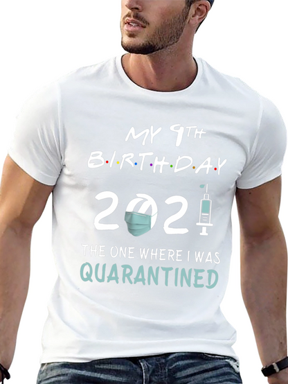 Camiseta Cumpleaños 9 Años en Cuarentena 2021