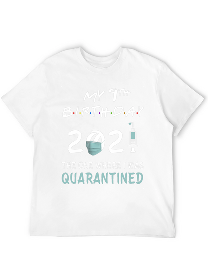 Camiseta Cumpleaños 9 Años en Cuarentena 2021