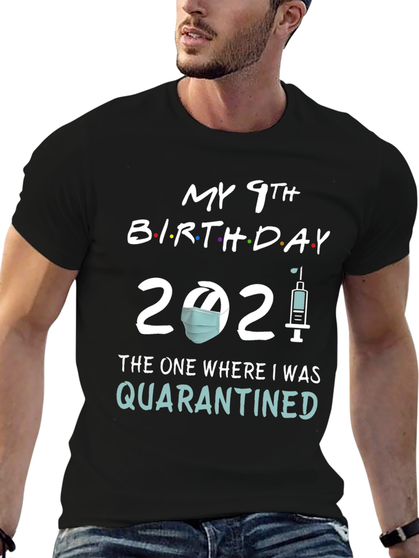 Camiseta Cumpleaños 9 Años en Cuarentena 2021