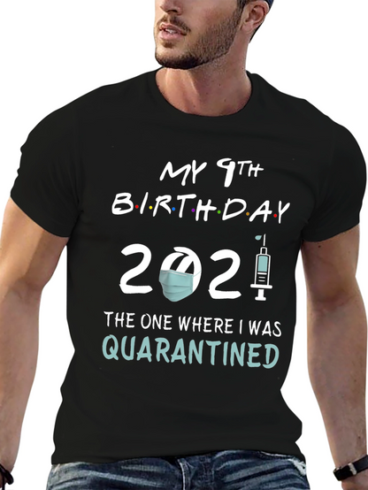 Camiseta Cumpleaños 9 Años en Cuarentena 2021
