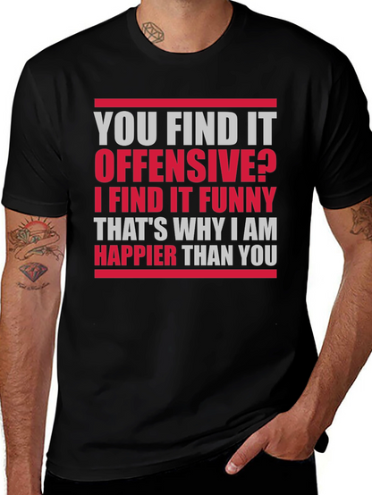 Camiseta Negra con Texto Divertido: Ofensivo? Funny!