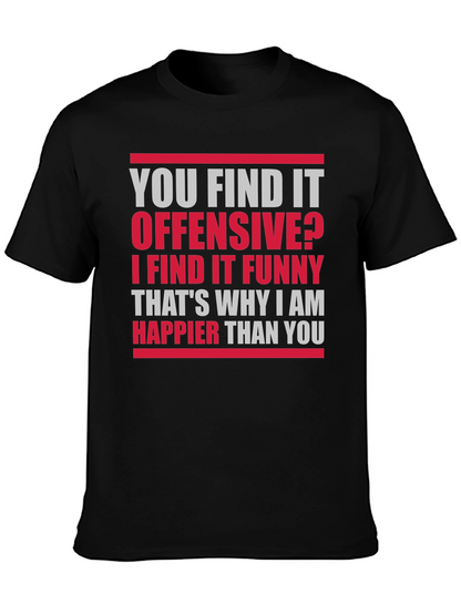 Camiseta Negra con Texto Divertido: Ofensivo? Funny!