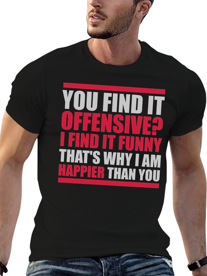 Camiseta Negra con Texto Divertido: Ofensivo? Funny!