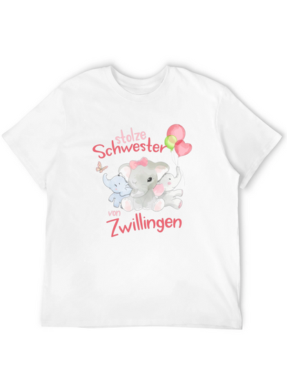 Camiseta Negra Orgullosa Hermana de Gemelos