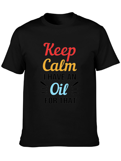 Camiseta Negra Keep Calm I Have an Oil