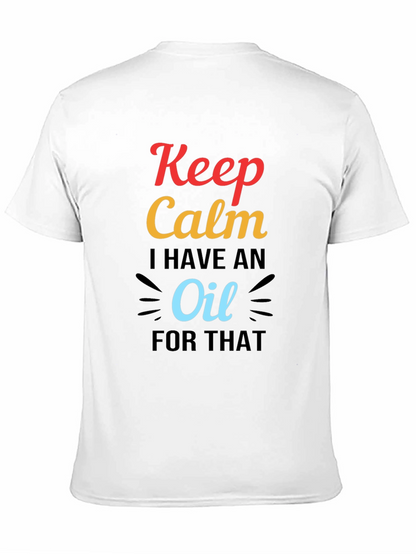 Camiseta Negra Keep Calm I Have an Oil