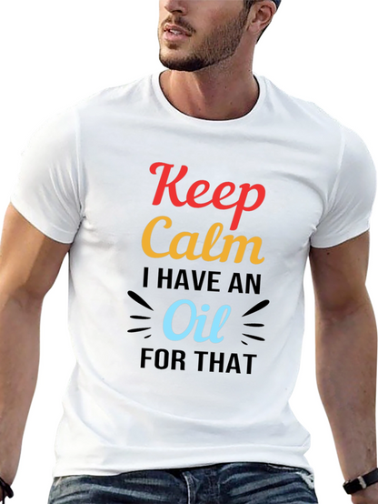 Camiseta Negra Keep Calm I Have an Oil