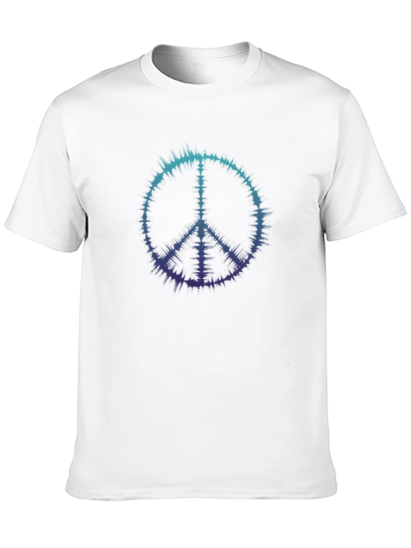 Camiseta Negra con Símbolo de la Paz Ondulado