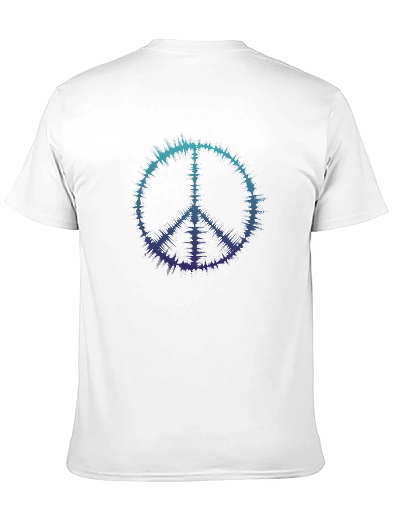 Camiseta Negra con Símbolo de la Paz Ondulado