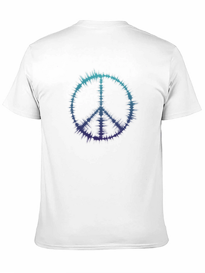 Camiseta Negra con Símbolo de la Paz Ondulado